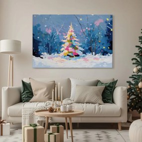 Obraz vianočný strom v zimnej krajine