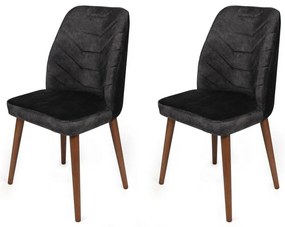 Sada jedálenských stoličiek Dallas Anthracite aWalnut, 2 ks