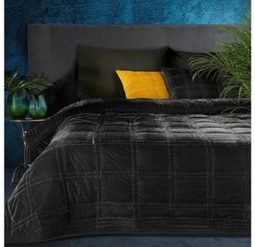 DECOREUM  Elegantný vankúš z kvalitného zamatu s výrazným leskom 45 cm x 45 cm čierna 100 % polyester Rozmery textílií: 45 cm x 45 cm 58588