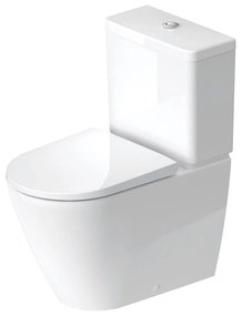 DURAVIT D-Neo WC misa kombi Rimless s hlbokým splachovaním, Vario odpad, 370 x 650 mm, biela, s povrchom WonderGliss, 20020900001