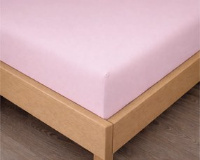 Kvalitex Luxusné bavlnené JERSEY prestieradlo s lycrou 90x200 cm - svetlo ružová
