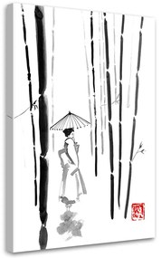 Gario Obraz na plátne Gejša v bambusoch - Péchane Rozmery: 40 x 60 cm