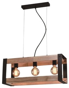 Luster na lanku VARNA 3xE27/40W/230V dub