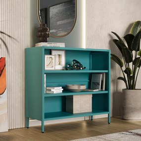 Nízky policový regál LUCA, 1000 x 900 x 350 mm, Modern: morská farba