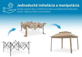 Marimex | Záhradný altán Marimex Vista 3x3 m - béžový | 10970574