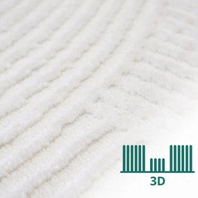 Angel Carpet, Kusový koberec Zafiro 25 Cream, 80x150, biela, kancelária
