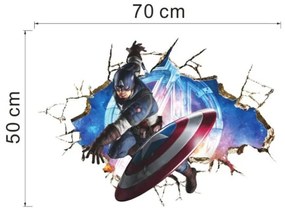 Samolepka na zeď Kapitán Amerika | Marvel 50x70 cm