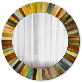 Abstraktný radiálny vzor Okrúhle dekoračné zrkadlo