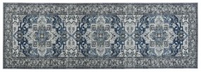 Koberec 80 x 240 cm sivá/modrá KOTTAR Beliani