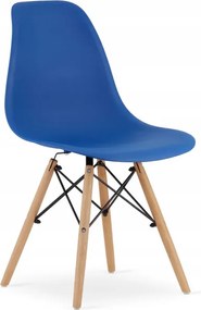 Jedálenský stôl TODI biely 60 cm s dvoma stoličkami OSAKA modré