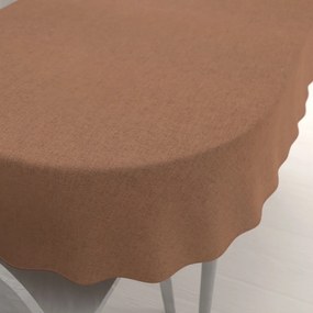 Biante Dekoračný oválny obrus BKW-203 Hnedý žíhaný 130x160 cm