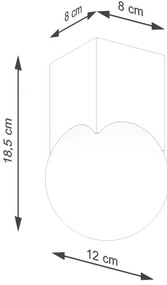 Sollux SL.1407 - Bodové svietidlo SOLIS 1xG9/8W/230V buk