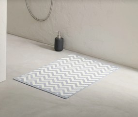 Predložka pred sprchovací kút, sivo-biela