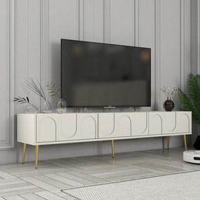 TV szekrény Lyon 43 - Cream, Gold