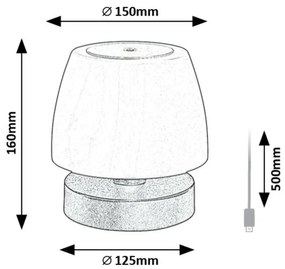 Rabalux 7040 vonkajšia stolná LED lampa Odera