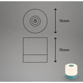 Briloner 7461010 - LED Stmievateľná nabíjacia stolná lampa LED/2W/5V IP44 modrá