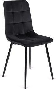 Sada stola MAX 80-160 cm, dub Craft/čierna, a 4 čiernych stoličiek PERU