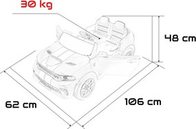 Elektrické autíčko Dodge Durango ružové