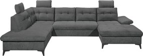 XXXLutz SEDACIA SÚPRAVA, textil, grafitová MID.YOU - Sedačky - 002220053718