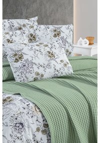 Zelený bavlnený pléd 220x240 cm Waffle – Mila Home