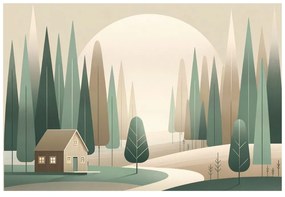 Tapeta minimalistická lesná krajina