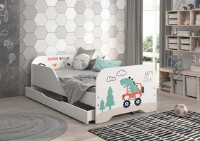 Wooden Toys Detská posteľ MIKI 160x80 T-REX