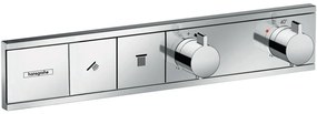 HANSGROHE RainSelect modul termostatu s podomietkovou inštaláciou, pre 2 spotrebiče (vrchná sada), chróm, 15380000