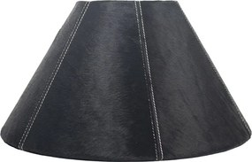 Kónické čierne tienidlo lampy z hovädzej kože - Ø 39 * Ø 16 * 23cm / E27