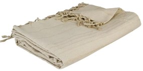 Prikrývka na posteľ so strapcami Apollos 160x220 cm béžová