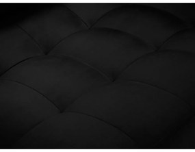 Čierna zamatová pohovka Milo Casa Santo, 219 cm