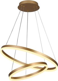 Brilagi - LED stmievateľný závesný luster na lanku CIRCLE LED/70W/230V 3000-6500K zlatá + diaľkové ovládanie