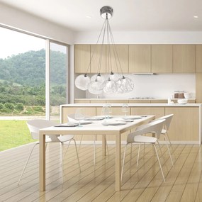 Toolight - Závesné svietidlo sklenené gule G4 25W APP560-7CP, chrómová, OSW-08236