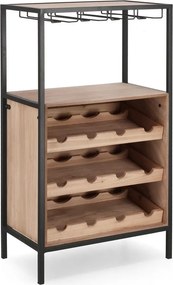 Vinotéka v prírodnej farbe počet fliaš 12, 51x91x30 cm Isaac – Yes Everyday
