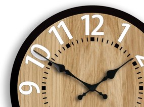 Dřevěné nástěnné hodiny Berlin 33 cm bílé/hnědé