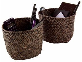 Set pletených košíkov Compactor, 2 ks, béžová