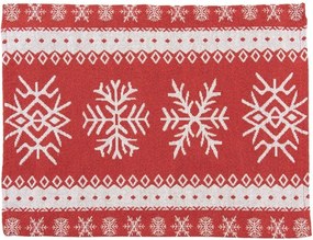 6ks červené prestieranie s vločkami - 33*45 cm
