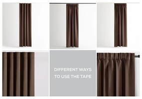Hnedý zatemňovací termo záves 140x245 cm Pleat – Restilo