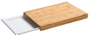 Kesper 58352 Krájacia doštička s odkladacou miskou, biela, 38 x 25 x 3,5 cm