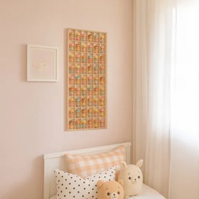 Drevená polica na bábiky alebo autíčka - 54 priehradiek