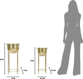 Sada 2 ks kvetinových stojanov Coppia zlatá