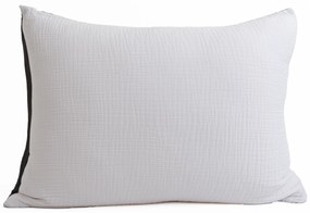 Mušelínová obliečka na vankúš 50 × 70 cm Alexia Duo - sivá/krémová