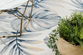 Koberec štrukturálny BOTANIC 65265 Listy Monstera - ecru