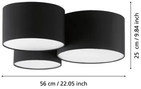 Eglo 99508 - Stropné svietidlo PASTORE 3xE27/60W/230V