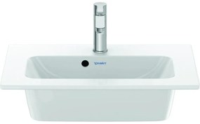 DURAVIT ME by Starck umývadlo do nábytku Compact, s otvorom, s prepadom, 630 x 400 mm, biela, s povrchom WonderGliss, 23426300001