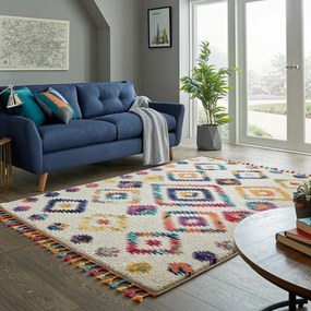 Flair Rugs, Kusový koberec Menara Bohemia Cream, 80x150, viacfarebná, obývacia izba