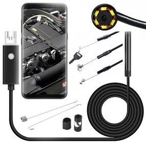 INŠPEKČNÁ VODOTESNÁ ENDOSKOPICKÁ KAMERA 5,5mm 10m Micro USB