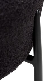 ORBIT ČALÚNENÁ STOLIČKA obsidian black bouclé/black