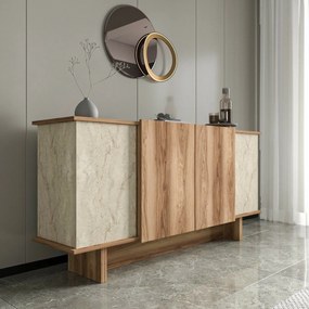 Skrinka Diana Travertine and Walnut