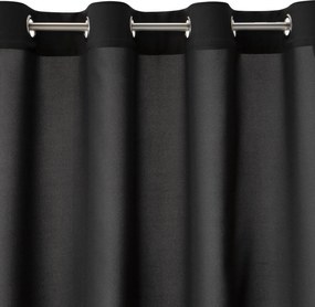 KRÁTKY ZÁVES NA KRÚŽKOCH RITA 140X175 CM ČIERNA