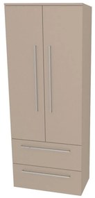 Mereo, Mereo Bino, kúpeľňová skrinka vysoká 163 cm, dvojitá, Multidecor, Šedý kameň, MER-CN699SEKA